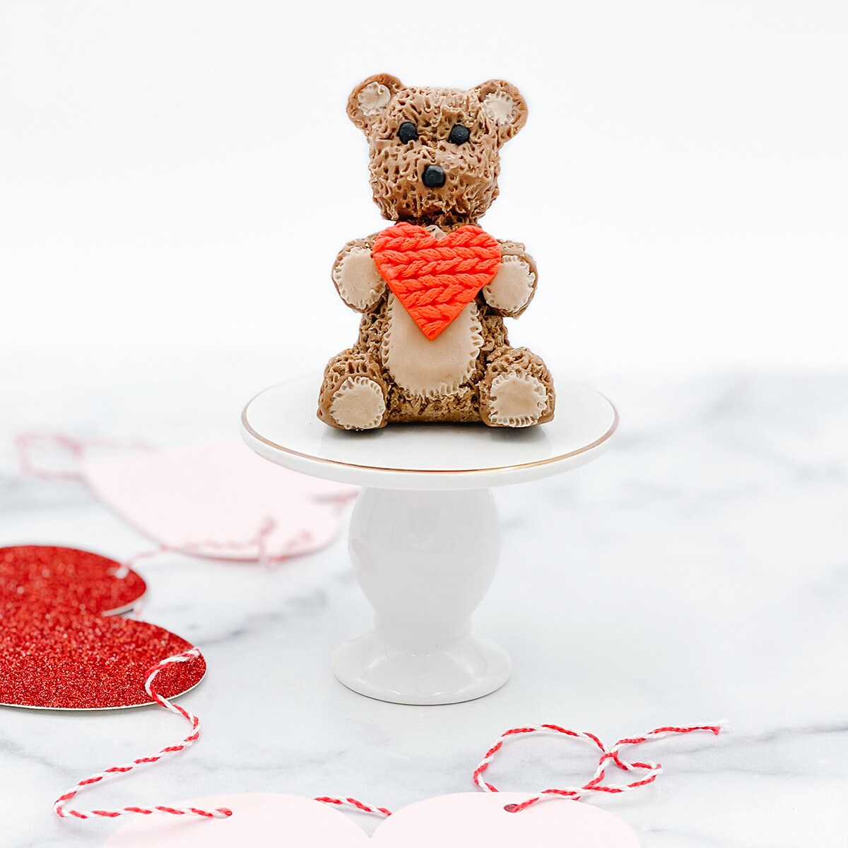 Modeling Chocolate Teddy Bear Cake Topper with Satin Ice